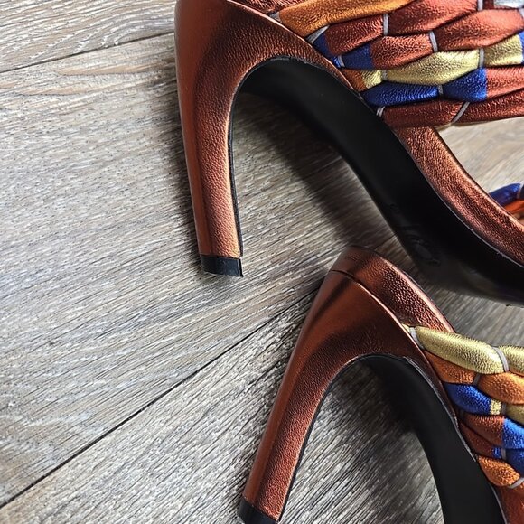 Dries Van Noten WOVEN METALLIC MULES - Picture 7 of 16